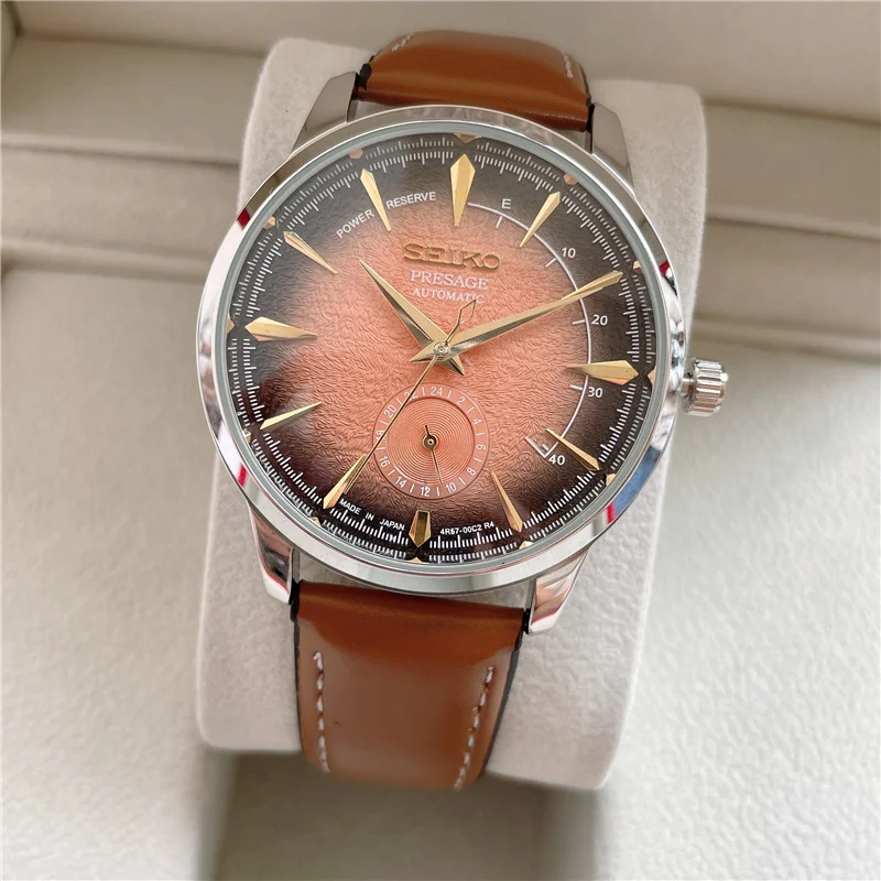 Exquisite  Watch Men Fashion Casual Four Pin Dial Comfortable Leather  Glow Poin - £48.64 GBP