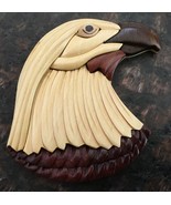 New Wood Puzzle Pieced Eagle Head Magnet 3” - £7.00 GBP