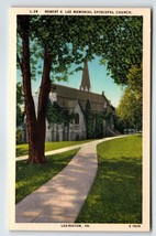 Robert E Lee Memorial Church Lexington Virginia Postcard Linen Unposted Unused - £9.83 GBP