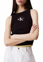 Calvin Klein Jeans Women Top Black Designer Blouse Elegant Chic Fashion ... - $929.88 MXN