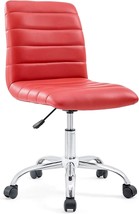 Red Modway Ripple Ribbed Mid Back Swivel Computer Desk Office Chair. - £81.47 GBP