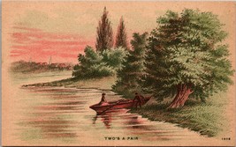 Two&#39;s A Pair Couple on Canoe Postcard PC114 - £7.83 GBP