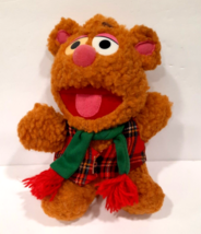 VTG Fozzie Baby Bear w Vest Christmas 1987 Plush Toy Stuffed Animal 8&quot; Muppets - £8.61 GBP