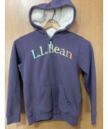 LL Bean Sherpa Fleece Hoodie Jacket Youth Medium 10-12 Full Zip Pocket O... - €13,37 EUR