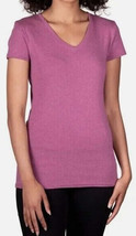 Kirkland Signature Women&#39;s V-Neck Pima Cotton T-Shirt Size: XXL, Heather Purple - £22.05 GBP