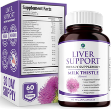 Liver Support Supplement - Liver Cleanse &amp; Repair - Milk Thistle, Turmeric, Dand - $58.40