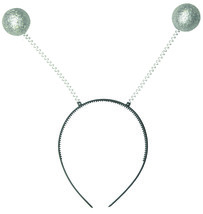 Seasonal Visions Silver Alien Antenna Adult Costume Headband - $61.44