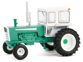 1973 Tractor with Closed Cab Green and White Down on the Farm Series 9 1/64 - $33.99