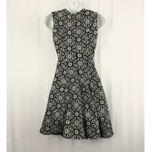 Zara Geometric Jacquard Dress SMALL Sleeveless Fit and Flare Women&#39;s - £19.02 GBP