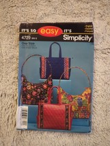 Uncut Simplicity It&#39;s So Easy Quilted Shoulder Bag Purse Handbag Pattern 4729 - £6.82 GBP