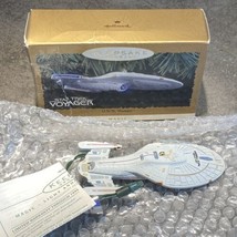 Vtg 1996 Star Trek USS Voyager Hallmark Keepsake Christmas Ornament Magic Light  - £11.47 GBP