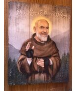Padre Pio Image set on Wood Pallet, New #AB-06 - $547.82 MXN