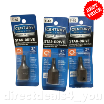 Century Drill &amp; Tool  68640 T 40 Star-Drive Square-Drive Bit Pack of 3 - £24.92 GBP