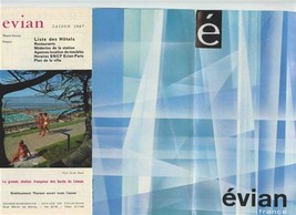 Evian France Brochures 1967 Train Schedules Fares Hotels Tarif - $21.78