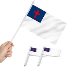 Anley Christian Mini Flag 12 Pack - Hand Held Small Miniature Christian Flags - £5.72 GBP