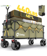 440Lbs Weight Capacity, Heavy Duty 300L Folding Utility Garden Cart with Big All - $278.87