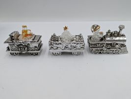 Vintage International Silver Company Silver Plated Christmas Train Light up image 2