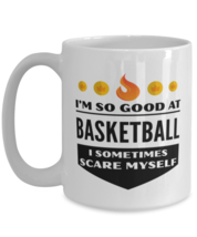 Funny Coffee Mug for Basketball Sports Fans - 15 oz Tea Cup For Friends Office  - £11.95 GBP