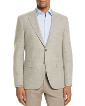 Boss Men's Jestor4 Reg-Fit Wool-Linen Basketweave Sport Coat, Natural,40R 0017-4 - $297.00
