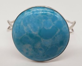 Sterling Silver 925 Glass? Turquoise Bracelet 31 1/2 grams - £64.17 GBP