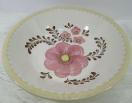 Pasta Bowl Salad Serving Bowl Royal China Jeannette Ivory with Pink Flowers - £36.05 GBP