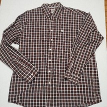 Cinch button up shirt mens size XL plaid Brown thick cowboy long sleeve western - £15.52 GBP