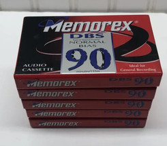 Memorex Dbs 90 Normal Bias Blank Audio Cassettes Lot Of 5 Sealed - $16.28