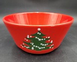 Waechtersbach Red Christmas Tree Holiday Large Round Serving Bowl Germany - $17.32