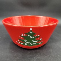 Waechtersbach Red Christmas Tree Holiday Large Round Serving Bowl Germany - £13.54 GBP