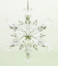 Snow Flake Original With Glitter 4X1.4 Inches - £15.27 GBP