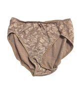 Womens Brief Underwear Panties Beige Floral Mesh Burnout Lace Trim Size ... - $29.70