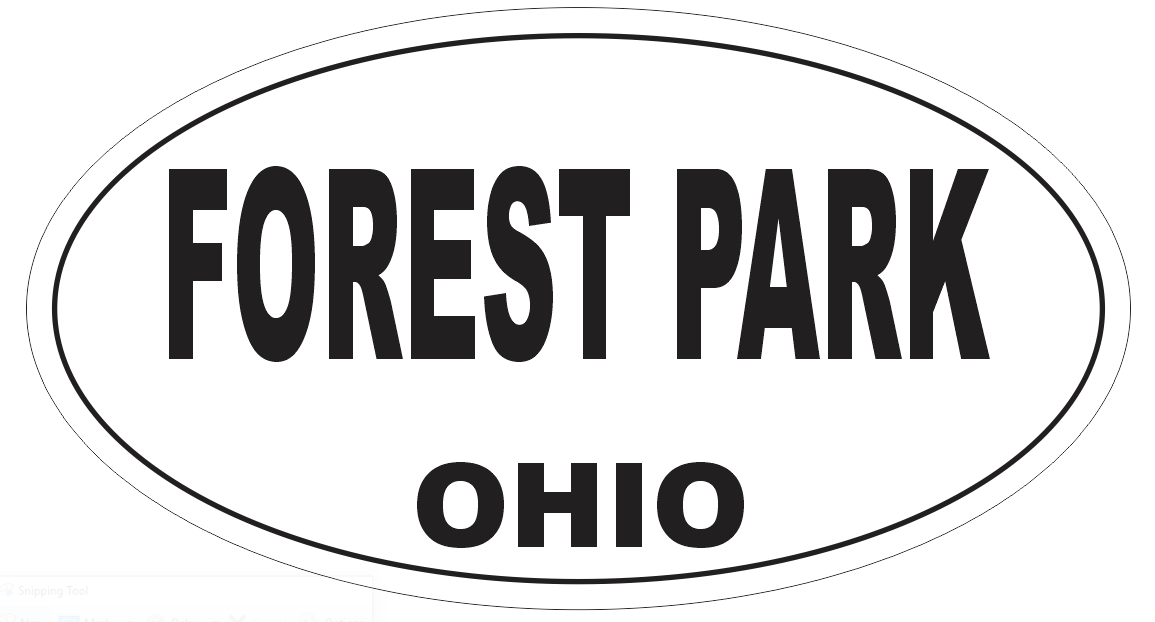 Forest Park Ohio Oval Bumper Sticker or Helmet Sticker D6092 - $1.39 - $75.00