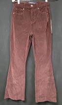 Veronica Beard Size 25 Carson Ankle Flare Courdoroy Plum Marron Red Pants - $124.95