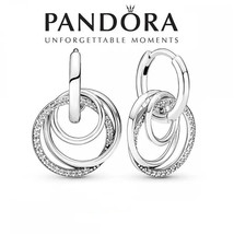 S925 Sterling Silver Pandora Hoop Earrings,Unique Earrings,Gifts For Her - £13.58 GBP