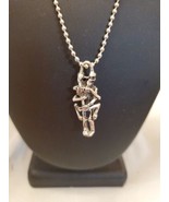 Skull Skeleton Pendant Necklace Stainless Steel Biker Halloween Ball Chain  - £9.34 GBP
