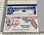 Vintage Matchbook Cover  Seafood House  Panama City, FK.  gmg  Unstruck - $19.80
