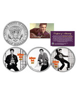 ELVIS PRESLEY *Jailhouse Rock* Colorized JFK Half Dollar US 3-Coin Set L... - £14.67 GBP