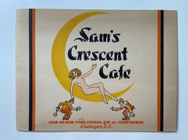 Sam&#39;s Crescent Café Washington D.C. Vintage Photo Souvenir - £17.30 GBP