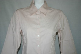 Amanda Smith Stretch Women&#39;s Blouse Pink Size M Collar Buttons - £27.64 GBP
