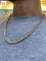 REAL GOLD 18 Kt, 22 Kt Hallmark Real Gold Byzantine Men&#39;s Necklace Chain... - £1,595.84 GBP+