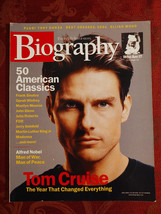 BIOGRAPHY Magazine December 2001 Tom Cruise Alfred Nobel Sweden - £7.68 GBP