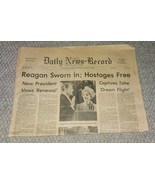 VTG 1981 Reagan Sworn In Hostages Free Newspaper Harrisonburg VA Daily News - $30.42 CAD
