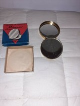 Vtg Travel Folding Mirror Magnifying &amp; Regular Faux Mother Of Pearl Stow-A-Way - £9.48 GBP