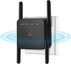 WiFi Extender 5G 1200Mbps Dual Band WiFi Extenders Signal Booster Home D... - £31.20 GBP