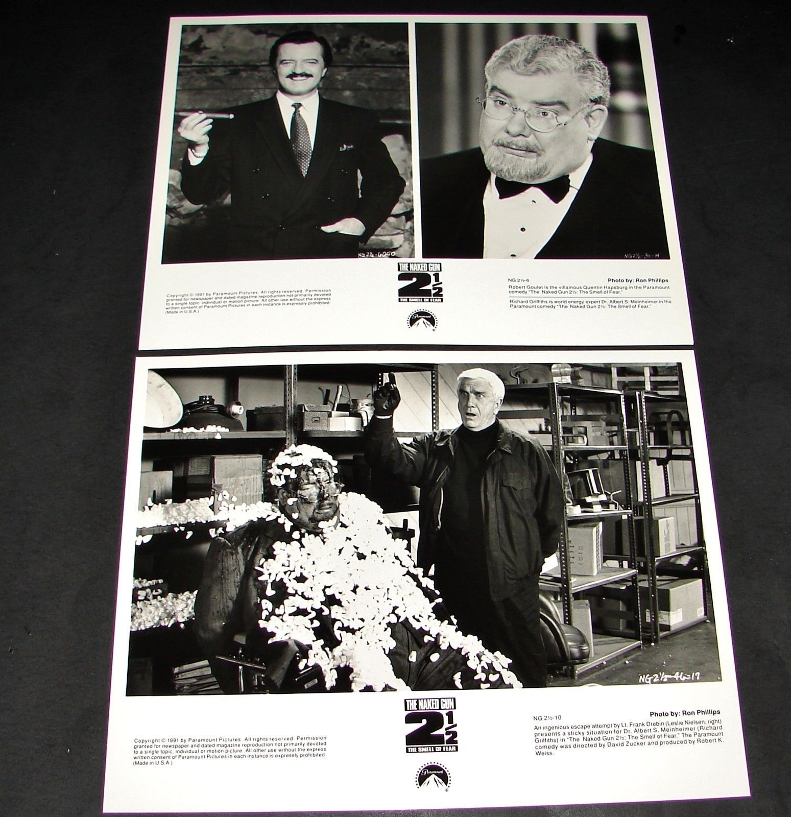 2 1991 NAKED GUN 2½ SMELL OF FEAR Movie Photos Robert Goulet Richard Gri... - $9.95