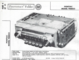 1958 Pontiac 988822 Car Radio Photofact Service Manual Catalina Star Chief Gm - £7.77 GBP