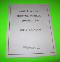 Game Plan Pinball Machine Parts Catalog Cocktail Model #120 - £19.80 GBP