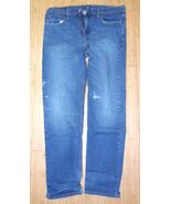 Levi’s 502 Jeans Mens 36x34 Blue Denim Regular Taper Fit Distressed Work... - $18.50