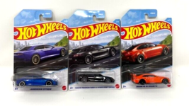 Hot Wheels 2022 Porsche 1/5 Lamborghini 2/5 Jaguar 4/5 Luxury Sedans Ser... - $16.73
