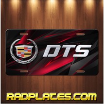 CADILLAC DTS Inspired Art on Black and Red Aluminum Vanity license plate Tag - £15.80 GBP